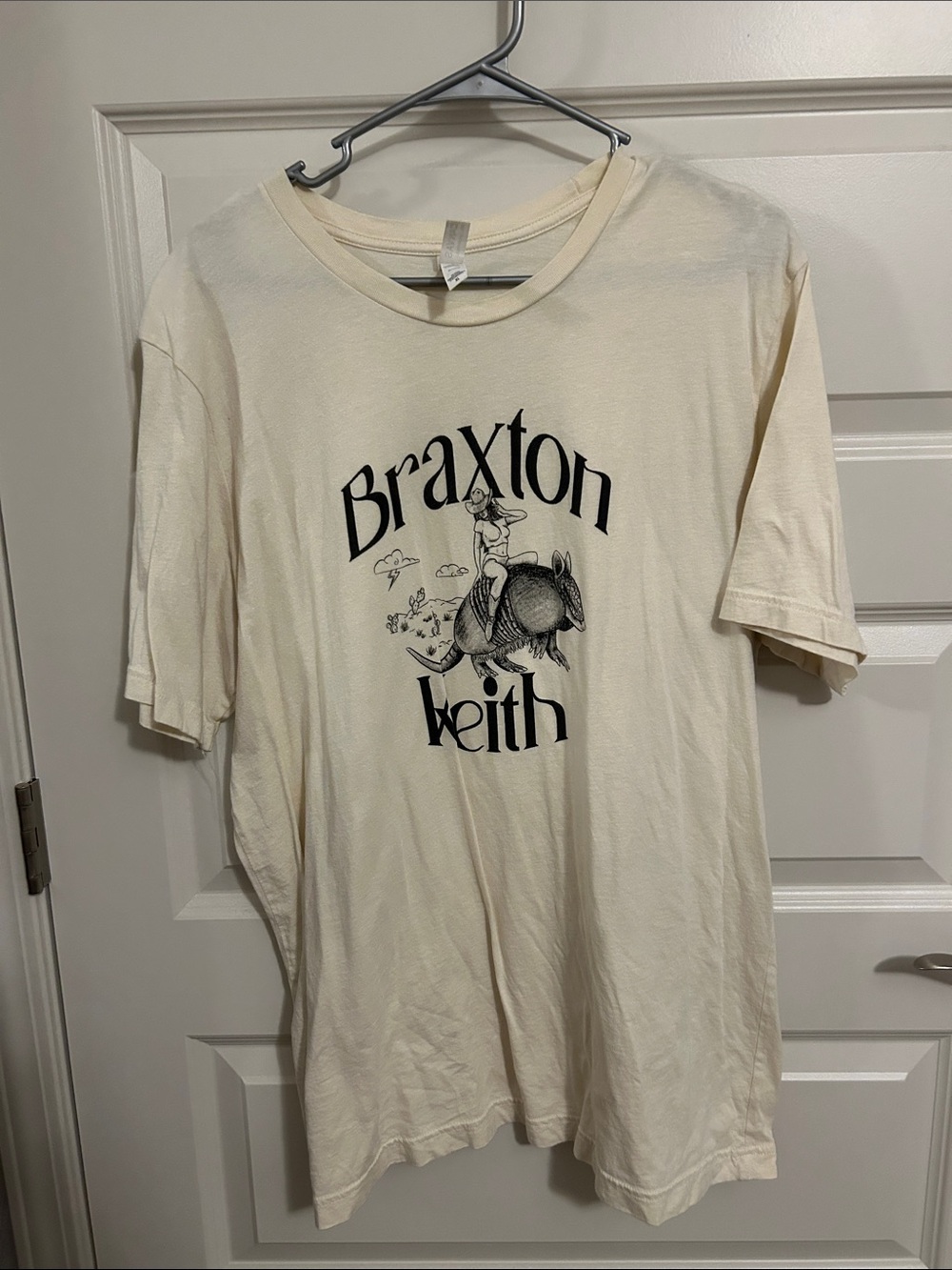 Bella Canvas Cream Graphic Tee with Black Braxton Keith Print